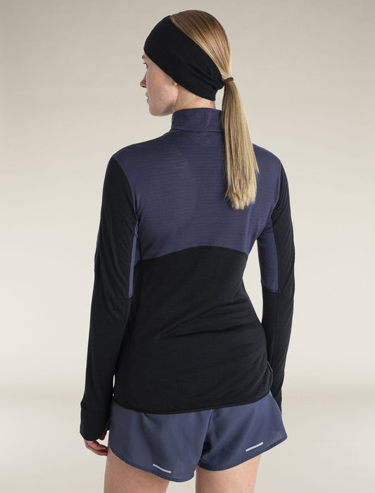 Icebreaker Women's Merino Blend 200 Realfleece Descender Long Sleeve Half Zip Jacket