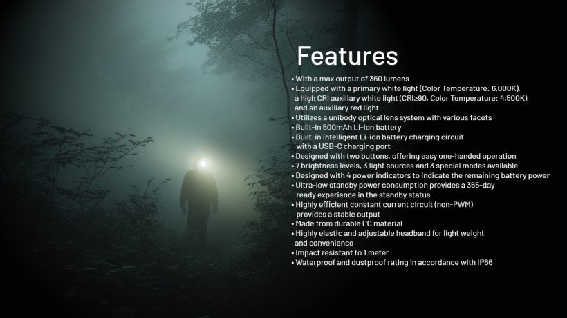 Nitecore NU20 Classic 360 Lumens Ultralight Headlamp