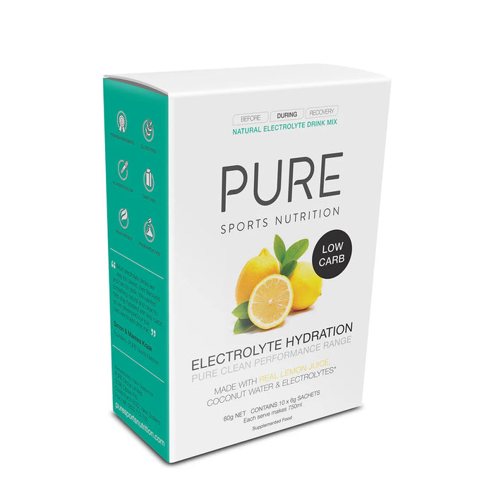 Pure Sports Electrolyte Hydration Low Carb Sachet Box (6g x 10pk)