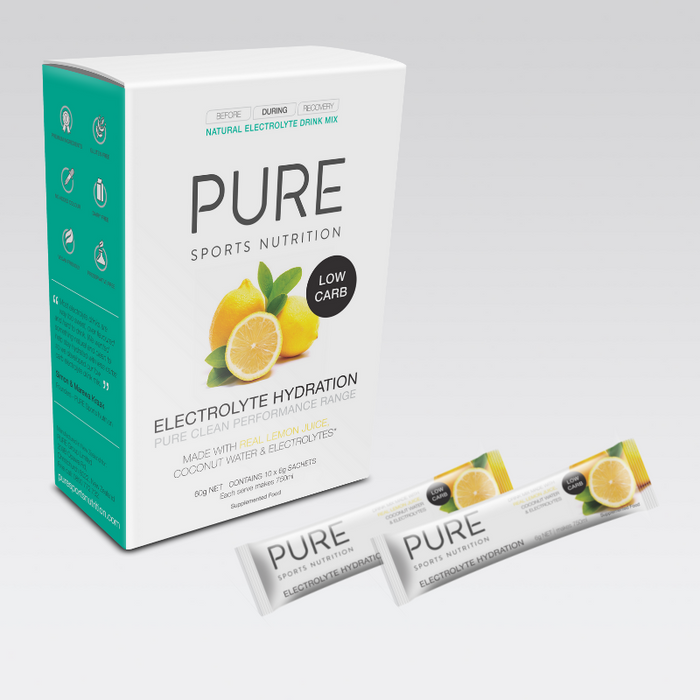 Pure Sports Electrolyte Hydration Low Carb Sachet Box (6g x 10pk)