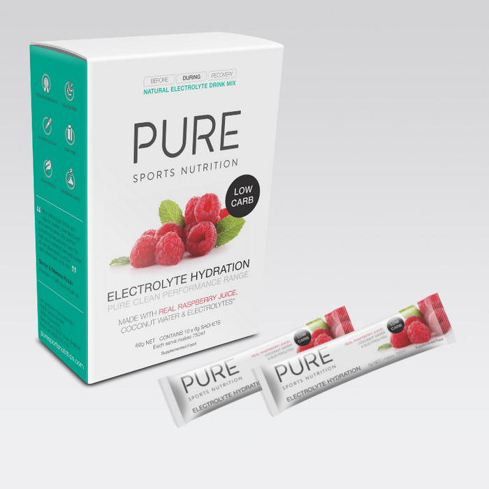 Pure Sports Electrolyte Hydration Low Carb Sachet Box (6g x 10pk)
