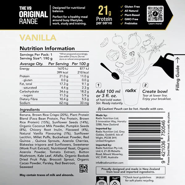 Radix Nutrition Vanilla Breakfast