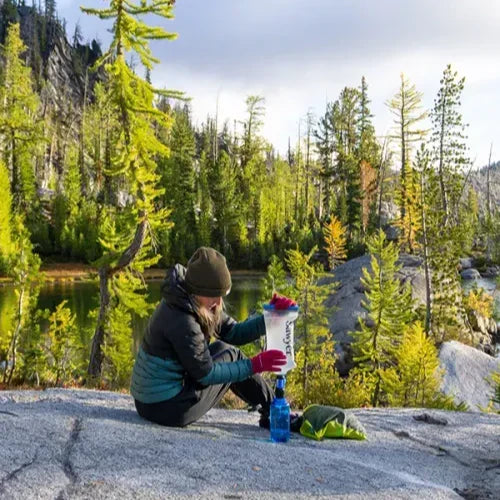 Sawyer Squeeze Water Filtration System w/ Cnoc Premium 2L Bladder