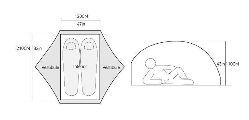 3F UL Floating Cloud 2 Freestanding Tent