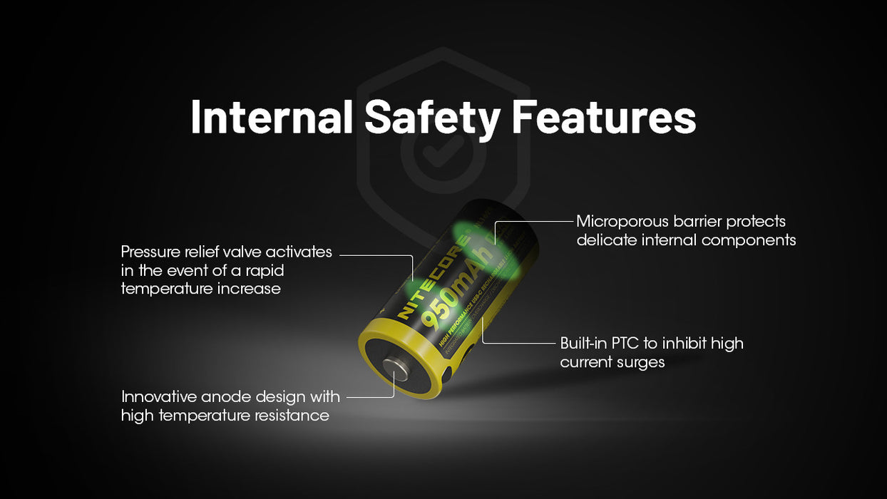 Nitecore NL169R Rechargeable 950mAh Battery