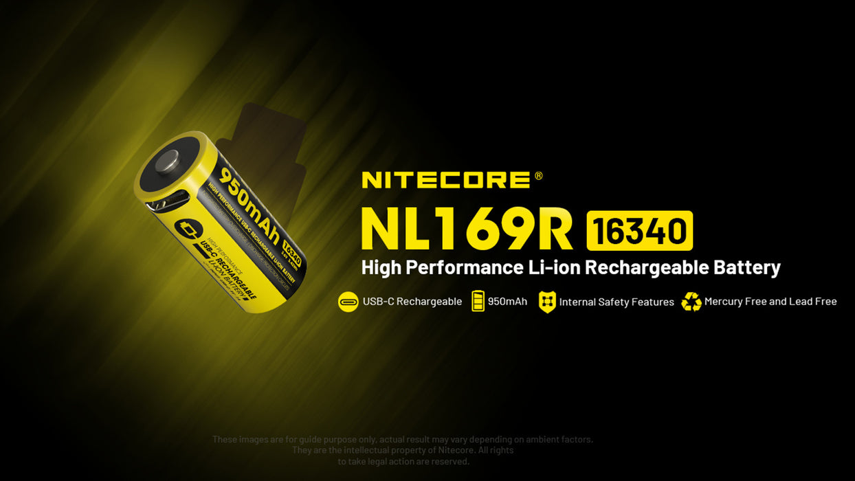 Nitecore NL169R Rechargeable 950mAh Battery
